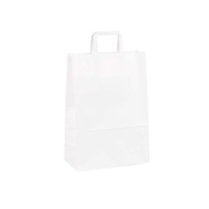 Bolsas de papel asa plana 22x11x32 blanca