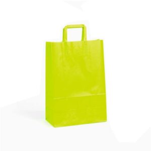 Bolsas de papel asa plana 22x11x32 pistacho