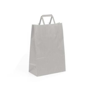 Bolsas de papel asa plana 22x11x32 plata