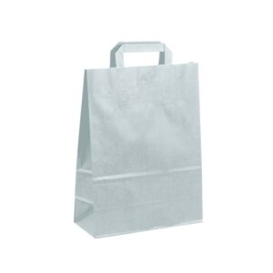 Bolsas de papel asa plana 26x12x35 plata