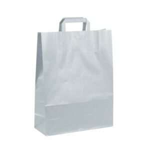 Bolsas de papel asa plana 32x12x41 plata