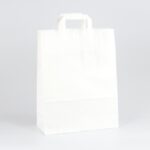Bolsas de papel asa plana 32x12x41 blanca