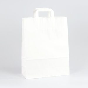 Bolsas de papel asa plana 32x12x41 blanca