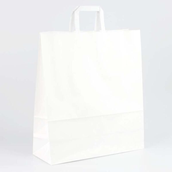 Bolsas de papel asa plana 40x15x45 blanca