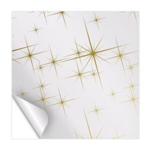 Celofán transparente con estrellas doradas