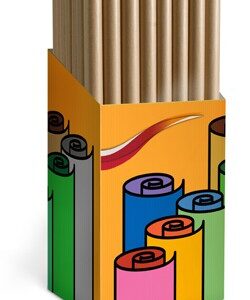 Rollitos de papel kraft marrón sin dibujo