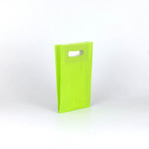 Bolsa de papel asa troquelada pequeña 18x29+6 verde pistacho