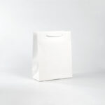 bolsa de lujo plastificado mate blanca 22x10x27