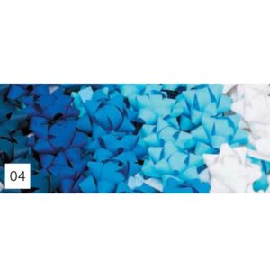 Pompones adhesivos papel sintético medianos surtidos de tonos azules