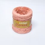 Ráfia sintética vintage color salmón