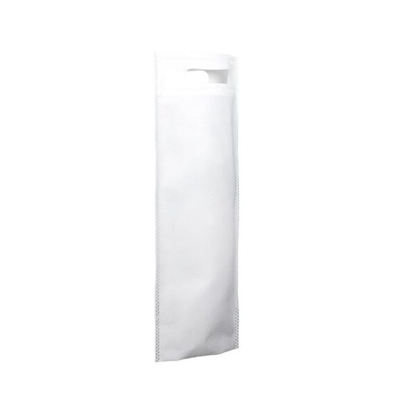 bolsa de tela para botellas - blanca