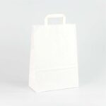 Bolsas de papel asa plana 27x12x37 blanca