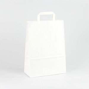 Bolsas de papel asa plana 27x12x37 blanca