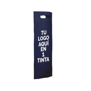 Bolsa de tela personalizadas para botellas azul oscuro