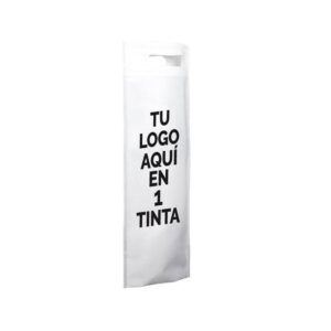 Bolsa de tela personalizadas para botellas blanco