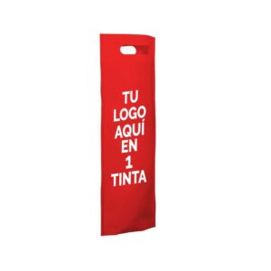 Bolsa de tela personalizadas para botellas roja