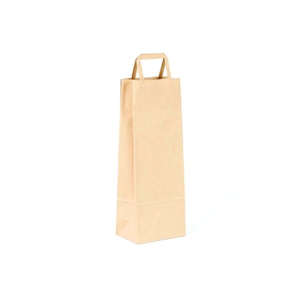 bolsa de papel asa plana para botellas 14x9x36 avana