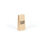 Bolsas de papel pequeñas personalizadas sin asas 10x6x21 kraft marrón verjurado