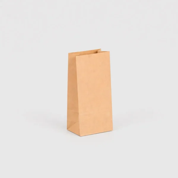 Bolsa de papel sin asas kraft marrón 10x6x21,5 cm – Bolsa americana reciclada