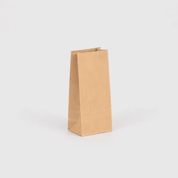 Bolsa americana sin asas kraft verjurado 10x6x21,5 cm – Papel reciclado