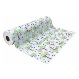 Bobina papel de regalo estucado LWC con búhos subidos al árbol.