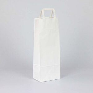 bolsa de papel asa plana para botellas 14x9x36 blanco