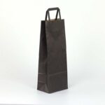 bolsa de papel asa plana para botellas 14x9x36 negra