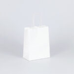 bolsa de papel asa rizada pequeña 15x8x20 blanca