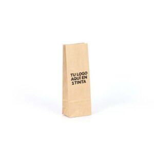 Bolsas de papel pequeñas personalizadas sin asas 10x6x21 kraft marrón verjurado