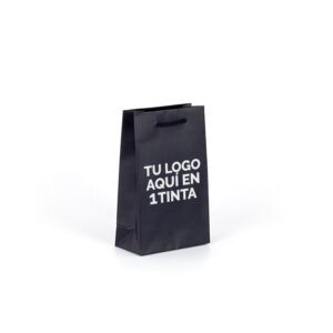 bolsas de lujo pequeñas mate personalizadas 16x8x25 negras