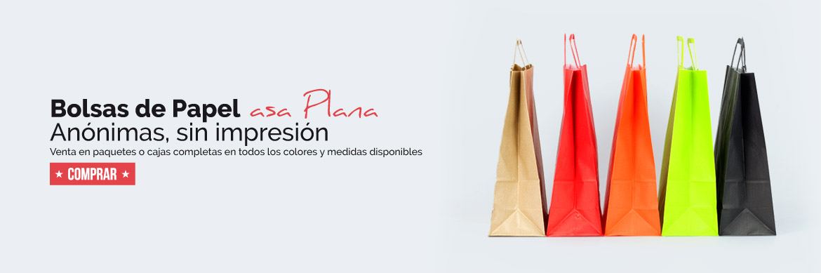 comprar bolsas de papel asa plana anónimas