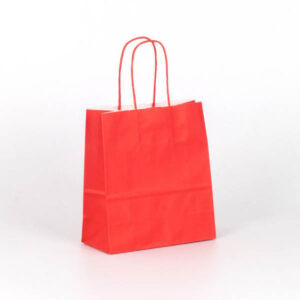 Bolsa papel asa rizada 18x8x20 roja