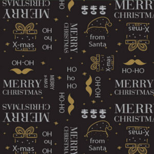 Papel de regalo navideño con tipografías 251908