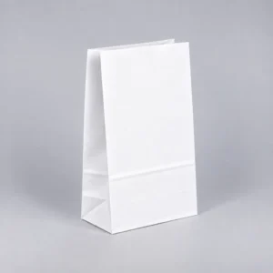 Bolsa papel americana sin asas kraft blanco 26x14x40 cm
