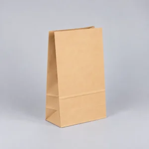 Bolsa papel americana sin asas kraft marrón reciclado habana 26x14x40 cm
