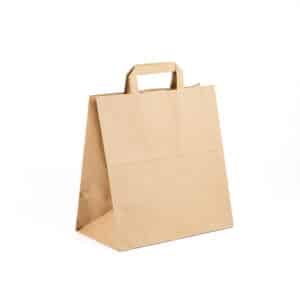 Bolsa papel take away especial base ancha y para el transporte de alimentos 28x17x29