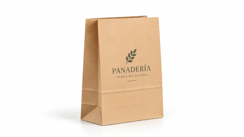 Bolsa de papel sin asas para panadería Bolsa de papel kraft sin asas para panadería