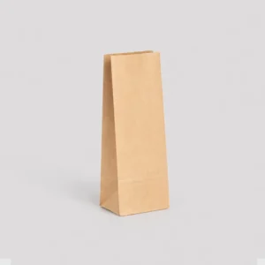 Bolsa papel americana sin asas kraft marrón reciclado 10x6x27 cm