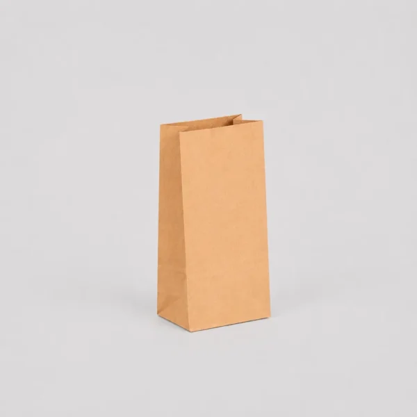 Bolsa de papel sin asas kraft marrón 10x6x21,5 cm – Bolsa americana reciclada
