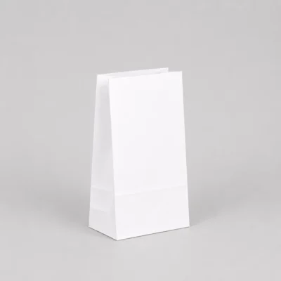 Bolsa papel americana sin asas blanca 14x8x24 cm Bolsa papel americana sin asas blanca