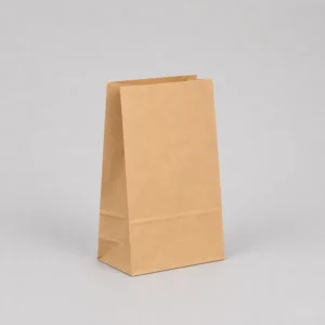 Bolsa papel americana sin asas kraft marrón reciclado 14x8x24