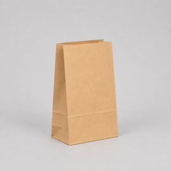Bolsa papel americana sin asas kraft marrón reciclado 14x8x24 cm Bolsa papel americana sin asas kraft marrón reciclado 14x8x24