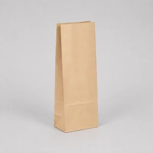 Bolsa papel americana sin asas kraft marrón reciclado habana 14x8x32 cm