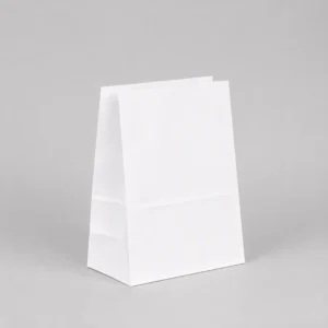 Bolsa papel americana sin asas blanca 18x11x24 cm