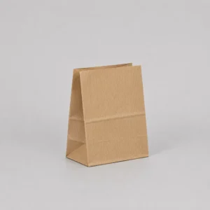 Bolsa papel americana sin asas kraft marrón verjurado 18x11x24