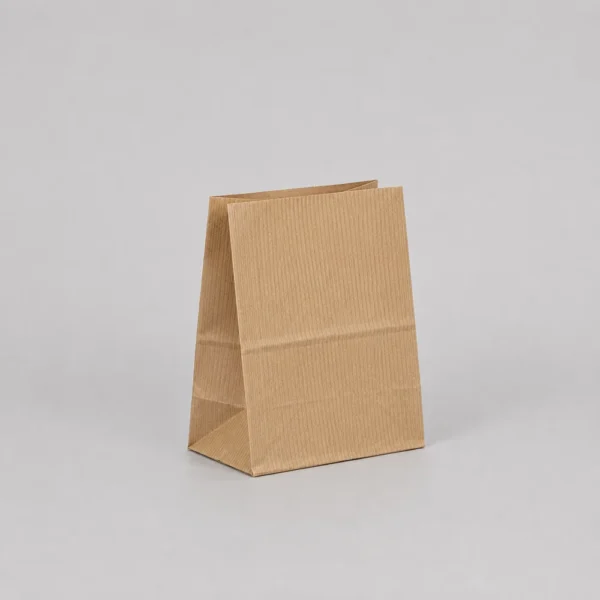 Bolsa papel americana sin asas kraft marrón verjurado 18x11x24