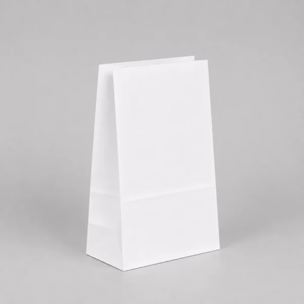 Bolsa papel americana sin asas 18x11x30 cm blanca