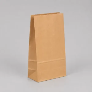 Bolsa papel americana sin asas 18x11x30 cm kraft marrón reciclado habana