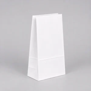 Bolsa papel americana sin asas blanca 18x11x34 cm