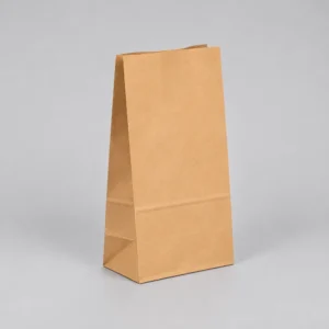 Bolsa papel americana sin asas kraft marrón reciclado habana 18x11x34 cm